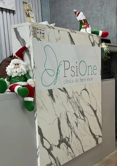 Recepção da clínica PsiOne — Clínica do Bem Estar, em Canoas/RS